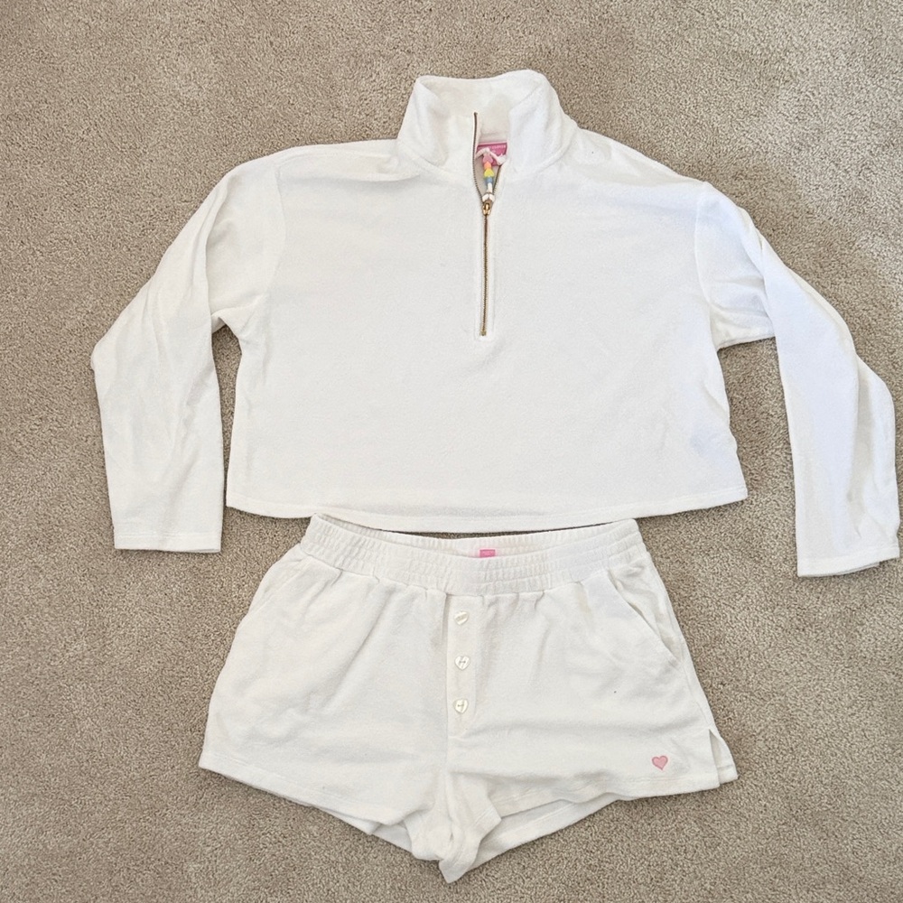 Stoney Clover x Target White Quarter-Zip Pullover and Shorts Set